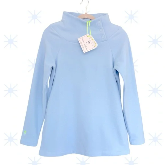 Dudley Stephens Marielle Mock Neck Tunic Ice Blue Vello Fleece Small NWT - Picture 9 of 10
